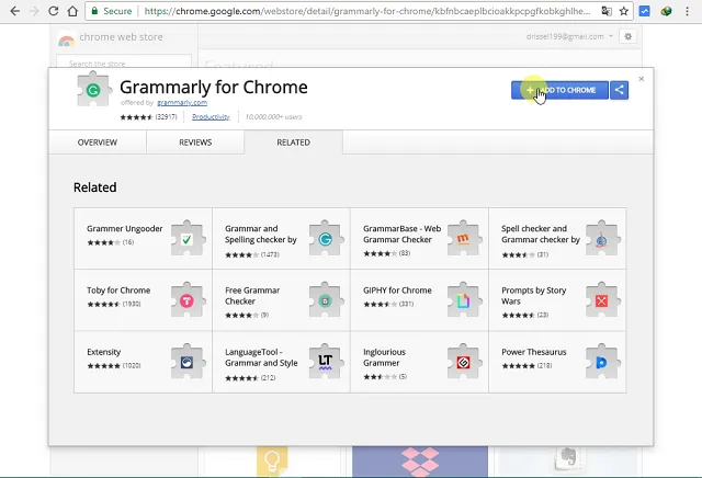 تحميل Grammarly for Chrome للتدقيق  الإملائي والنحوي علي فيسبوك وتويتر وجيميل وجميع مواقع الويب