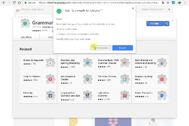 تحميل Grammarly for Chrome للتدقيق  الإملائي والنحوي علي فيسبوك وتويتر وجيميل وجميع مواقع الويب