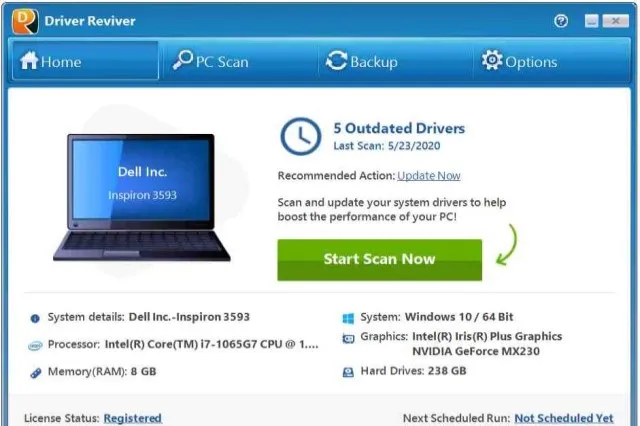 تحميل برنامج جلب وتحديث تعريفات جهاز الكمبيوتر والأجهزة الأخرى المتصلة به Driver Reviver للويندوز