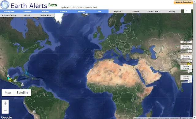 تحميل برنامج معرفة أحوال الطقس والكوارث الطبيعية عبر العالم Earth Alerts مجانا 